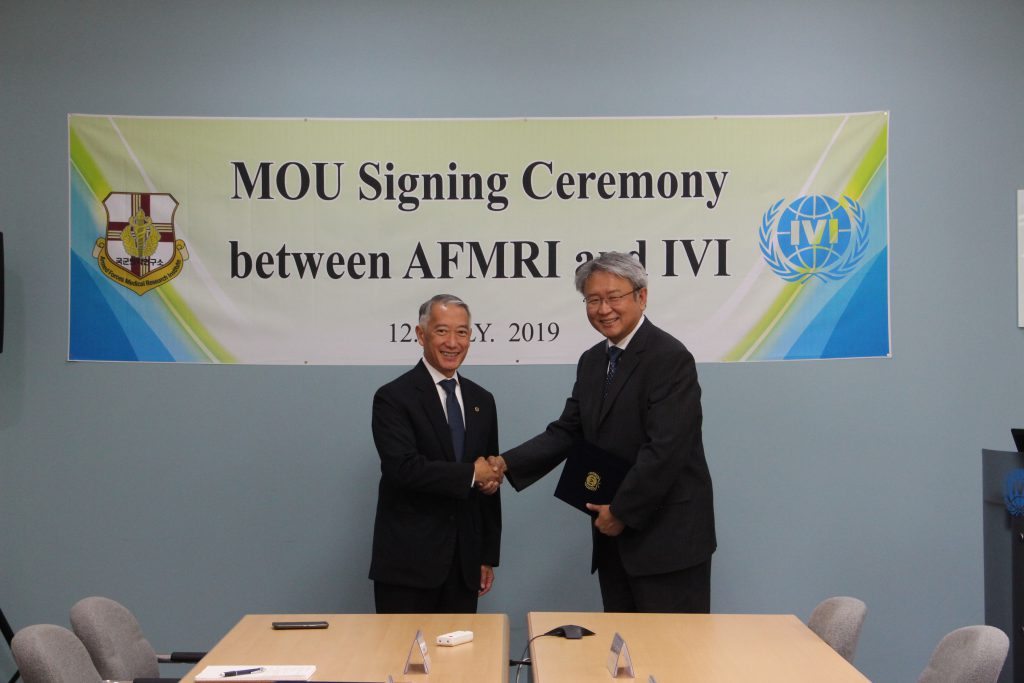 IVI exchanged a memorandum of understanding with the Armed Forces Medical Research Institute (AFMRI)