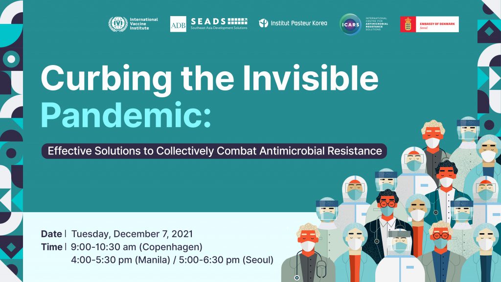 IVI, ADB SEADS, IPK, ICARS, and the Danish Embassy in Korea launch webinar on combatting antimicrobial resistance